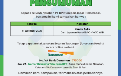 Pengumuman Tanggal 31 Oktober 2026